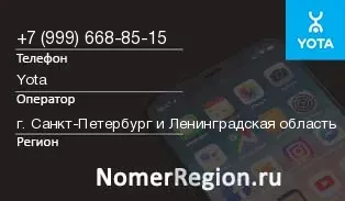 Кто звонил с 9996688515 - регион и оператор